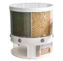 "360° Rotating Multi-Grid Dry Food Storage Dispenser"